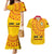 Angola Football Couples Matching Mermaid Dress and Hawaiian Shirt Go Palancas Negras Yellow Version - Wonder Print Shop