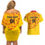 Angola Football Couples Matching Off Shoulder Short Dress and Hawaiian Shirt Go Palancas Negras Yellow Version - Wonder Print Shop