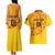 Angola Football Couples Matching Tank Maxi Dress and Hawaiian Shirt Go Palancas Negras Yellow Version - Wonder Print Shop