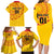 Angola Football Family Matching Long Sleeve Bodycon Dress and Hawaiian Shirt Go Palancas Negras Yellow Version - Wonder Print Shop