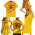 Angola Football Family Matching Short Sleeve Bodycon Dress and Hawaiian Shirt Go Palancas Negras Yellow Version - Wonder Print Shop