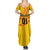 Angola Football Family Matching Summer Maxi Dress and Hawaiian Shirt Go Palancas Negras Yellow Version - Wonder Print Shop