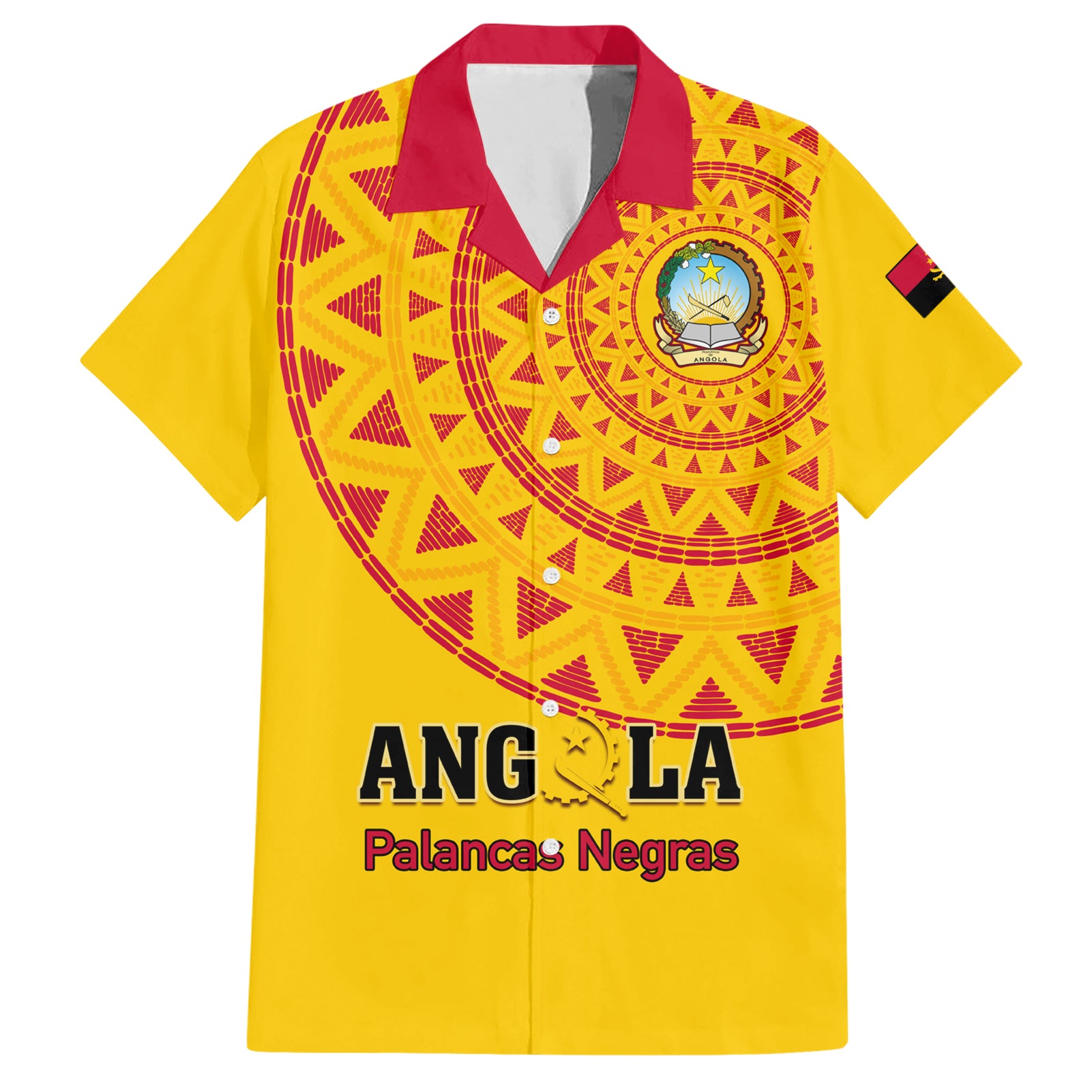 Angola Football Hawaiian Shirt Go Palancas Negras Yellow Version - Wonder Print Shop