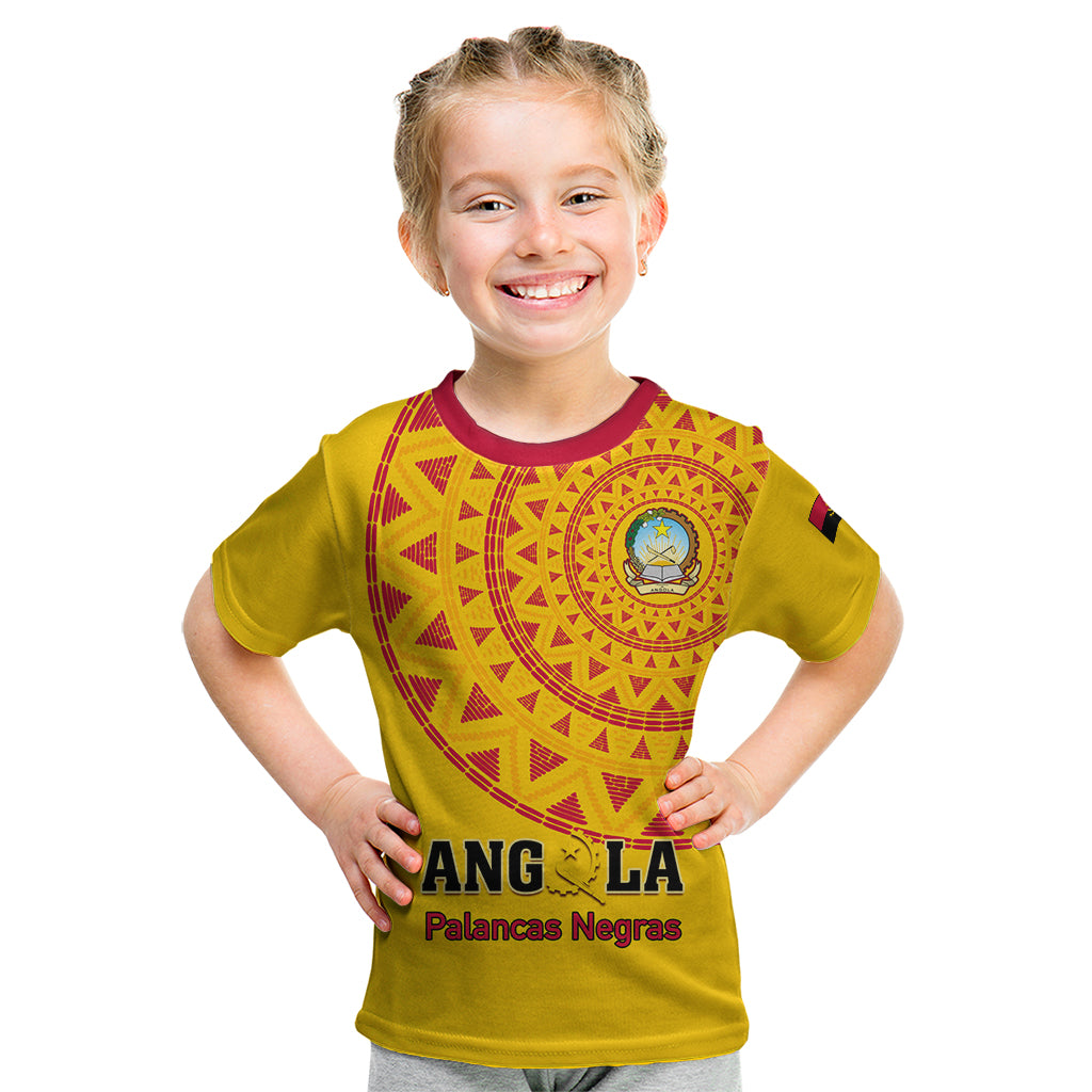 Angola Football Kid T Shirt Go Palancas Negras Yellow Version - Wonder Print Shop