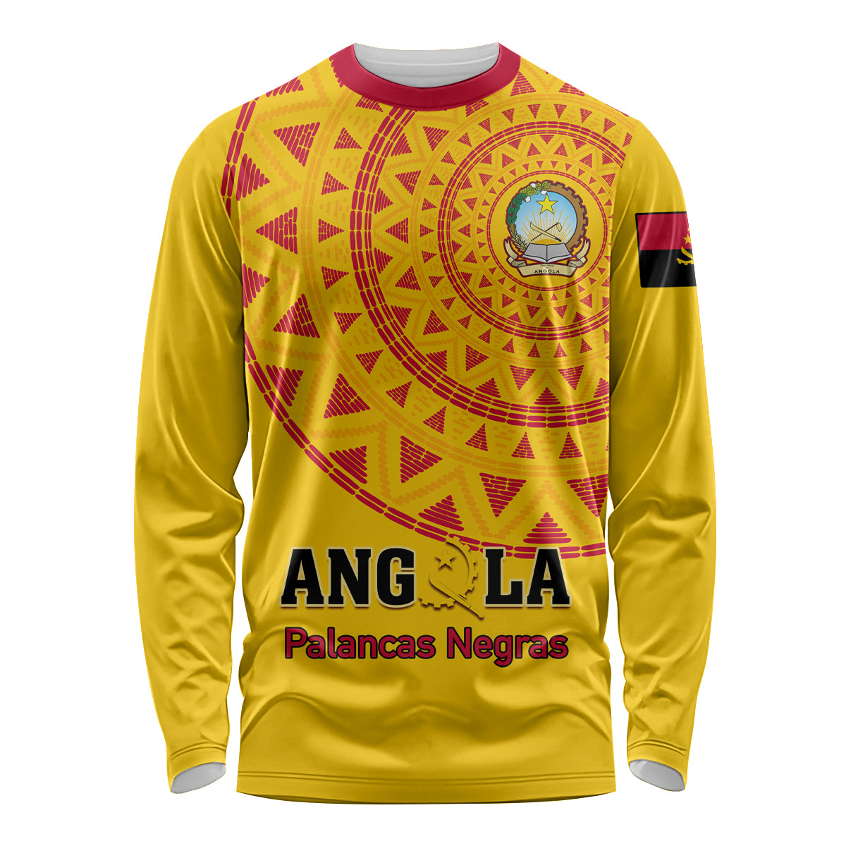 Angola Football Long Sleeve Shirt Go Palancas Negras Yellow Version - Wonder Print Shop