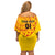 Angola Football Off Shoulder Short Dress Go Palancas Negras Yellow Version - Wonder Print Shop