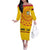 Angola Football Off The Shoulder Long Sleeve Dress Go Palancas Negras Yellow Version - Wonder Print Shop