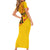 Angola Football Short Sleeve Bodycon Dress Go Palancas Negras Yellow Version - Wonder Print Shop