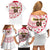 Angola Football Family Matching Off Shoulder Short Dress and Hawaiian Shirt Go Palancas Negras White Version - Wonder Print Shop