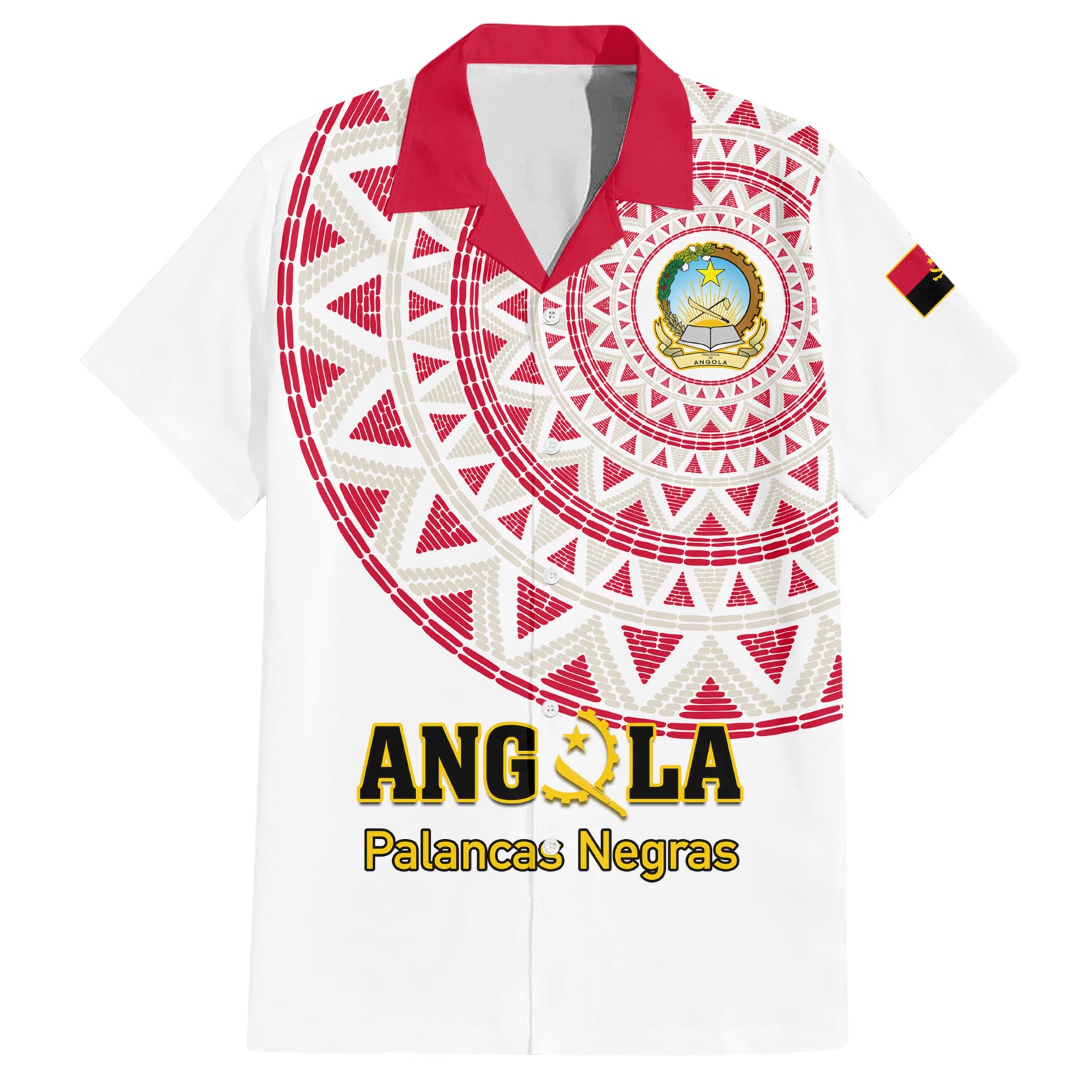 Angola Football Hawaiian Shirt Go Palancas Negras White Version - Wonder Print Shop