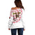 Angola Football Off Shoulder Sweater Go Palancas Negras White Version - Wonder Print Shop