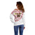 Angola Football Off Shoulder Sweater Go Palancas Negras White Version - Wonder Print Shop