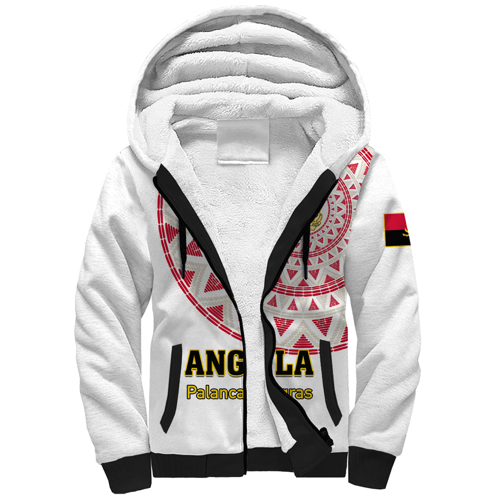 Angola Football Sherpa Hoodie Go Palancas Negras White Version - Wonder Print Shop