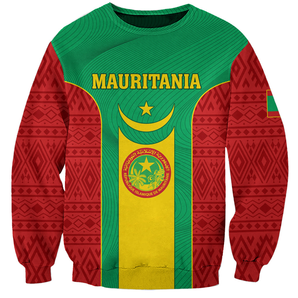 Unisex green and red football sweatshirt, crewneck, long sleeves, front team graphic