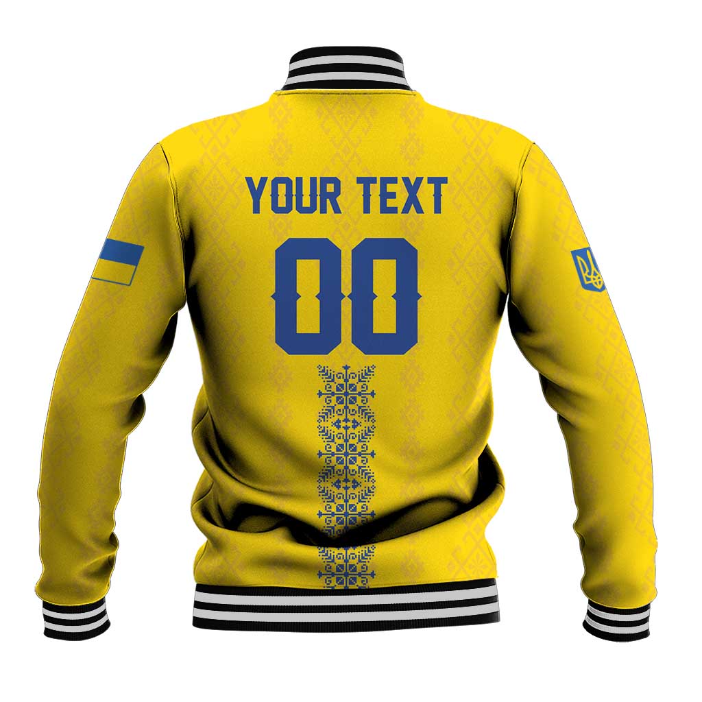 Custom Football 2026 Ukraine Baseball Jacket Slava Ukraini