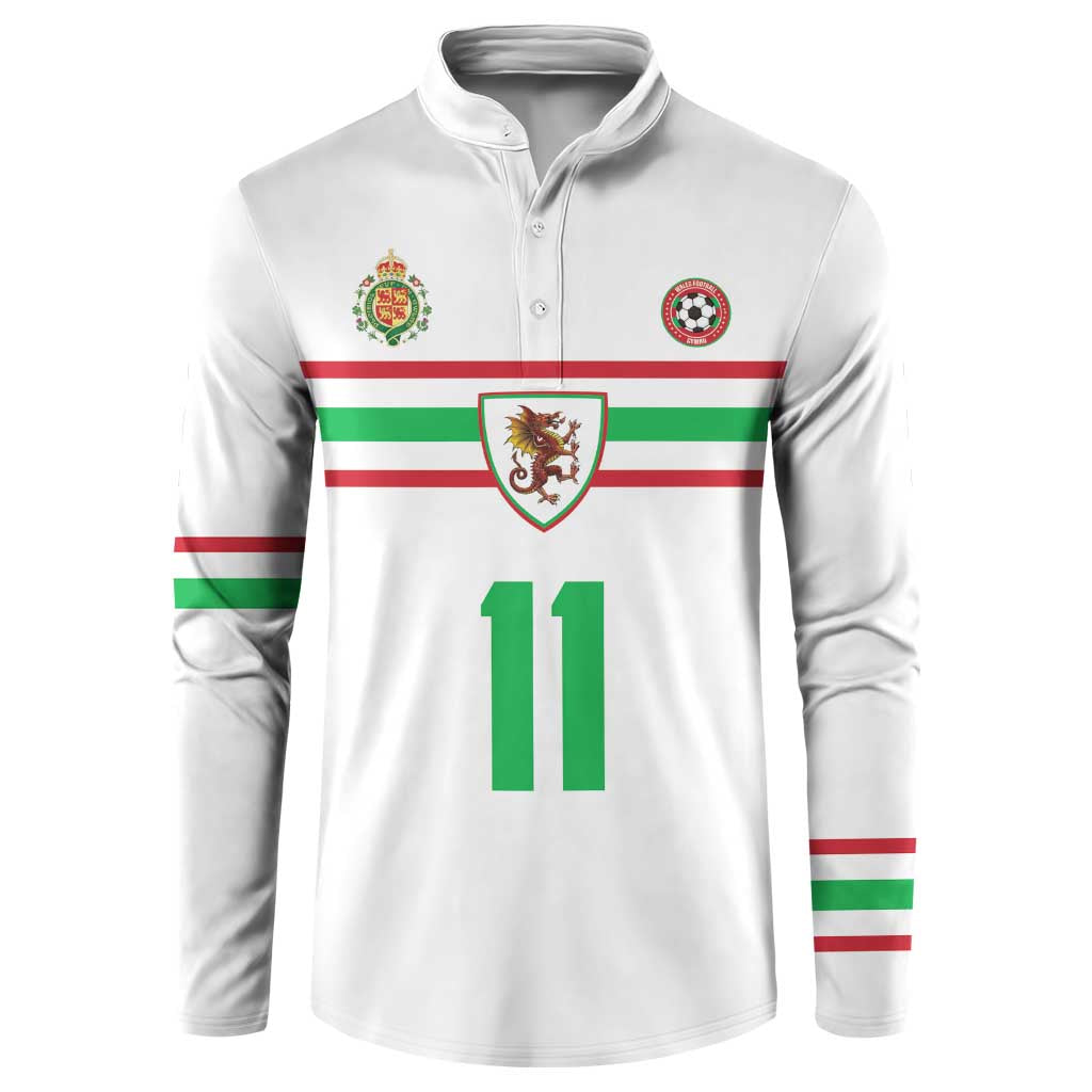 Custom Football 2026 Wales Dragon Button Sweatshirt Cymru Gorau Chwarae Cyd Chwarae