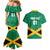 Personalized Jamaica 2024 Couples Matching Mermaid Dress and Hawaiian Shirt Jumieka Reggae Boyz - Wonder Print Shop