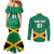 Personalized Jamaica 2024 Couples Matching Mermaid Dress and Long Sleeve Button Shirt Jumieka Reggae Boyz