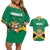 Personalized Jamaica 2024 Couples Matching Off Shoulder Short Dress and Hawaiian Shirt Jumieka Reggae Boyz - Wonder Print Shop