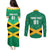 Personalized Jamaica 2024 Couples Matching Puletasi and Long Sleeve Button Shirt Jumieka Reggae Boyz - Wonder Print Shop