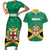 Personalized Jamaica 2024 Couples Matching Short Sleeve Bodycon Dress and Hawaiian Shirt Jumieka Reggae Boyz - Wonder Print Shop