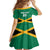 Personalized Jamaica 2024 Family Matching Off The Shoulder Long Sleeve Dress and Hawaiian Shirt Jumieka Reggae Boyz - Wonder Print Shop