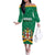 Personalized Jamaica 2024 Family Matching Off The Shoulder Long Sleeve Dress and Hawaiian Shirt Jumieka Reggae Boyz - Wonder Print Shop