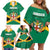 Personalized Jamaica 2024 Family Matching Off Shoulder Short Dress and Hawaiian Shirt Jumieka Reggae Boyz - Wonder Print Shop