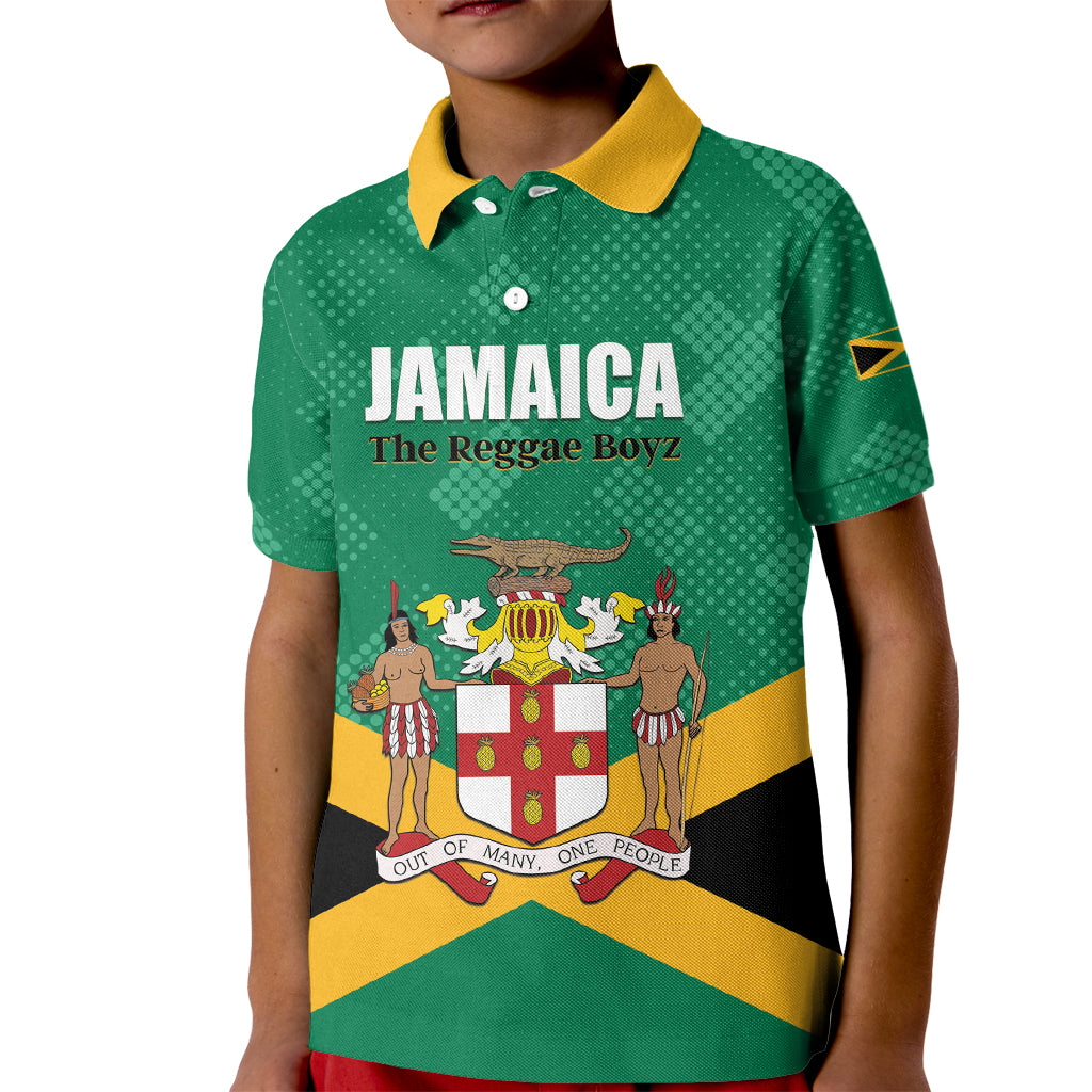 Personalized Jamaica 2024 Kid Polo Shirt Jumieka Reggae Boyz - Wonder Print Shop