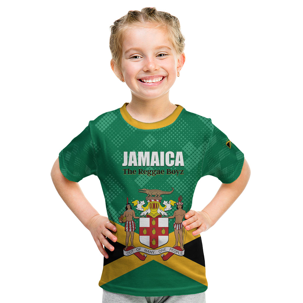 Personalized Jamaica 2024 Kid T Shirt Jumieka Reggae Boyz - Wonder Print Shop