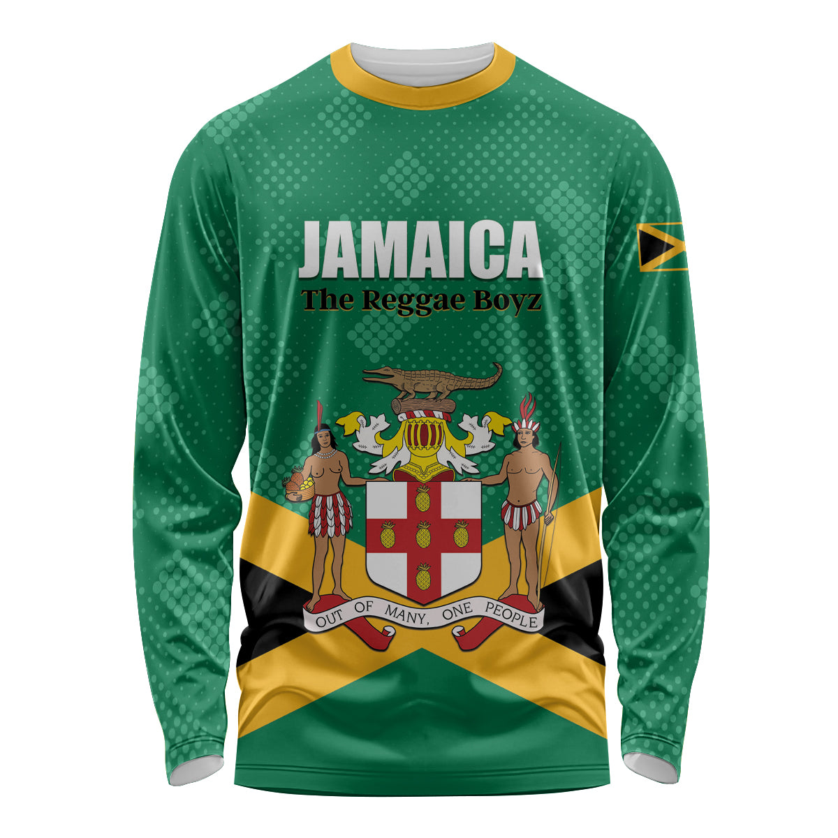 Personalized Jamaica 2024 Long Sleeve Shirt Jumieka Reggae Boyz - Wonder Print Shop