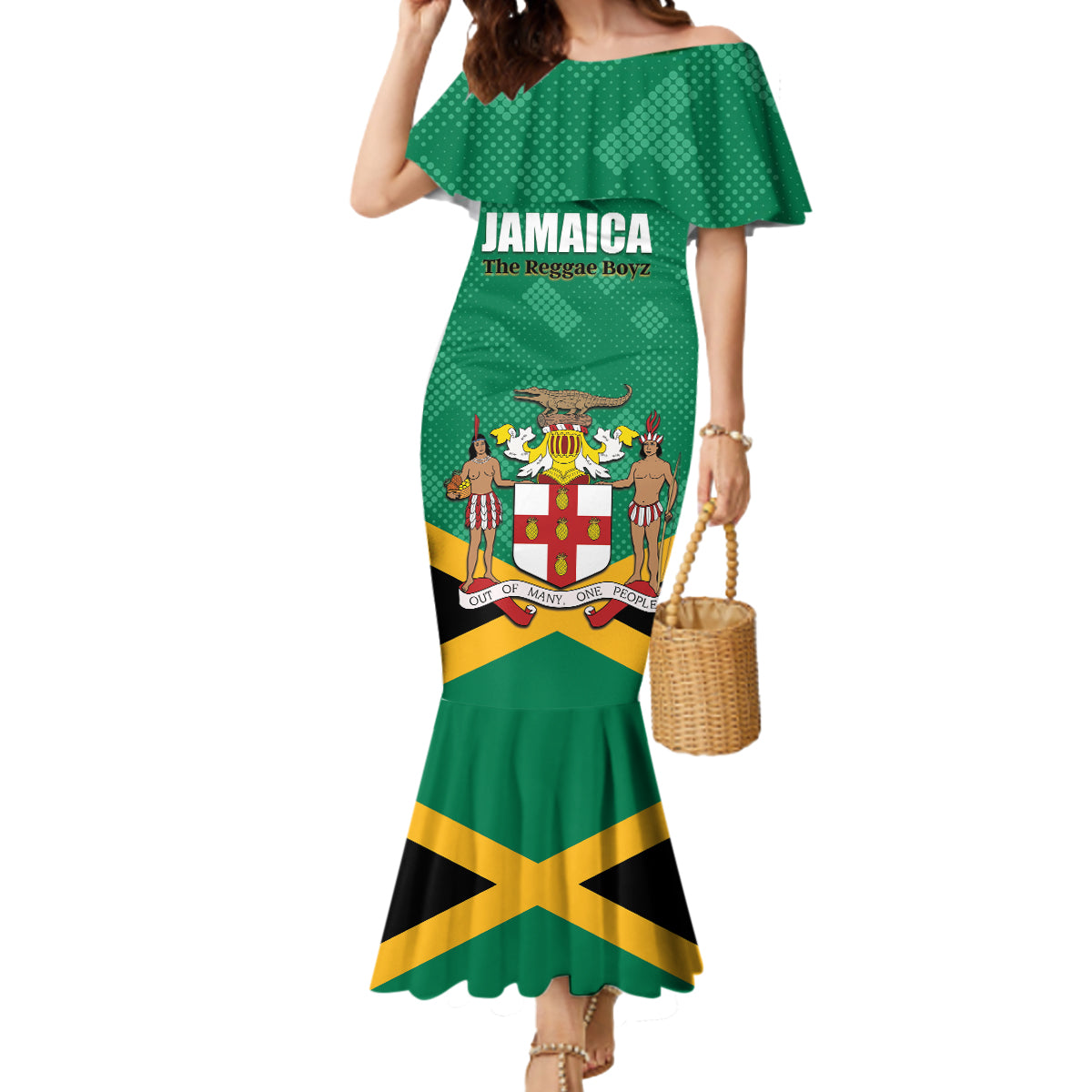 Personalized Jamaica 2024 Mermaid Dress Jumieka Reggae Boyz