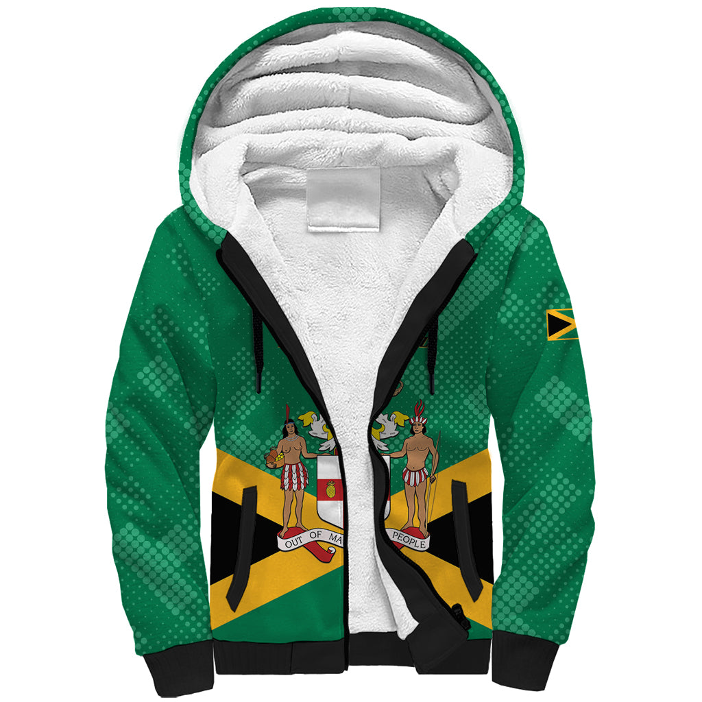 Personalized Jamaica 2024 Sherpa Hoodie Jumieka Reggae Boyz