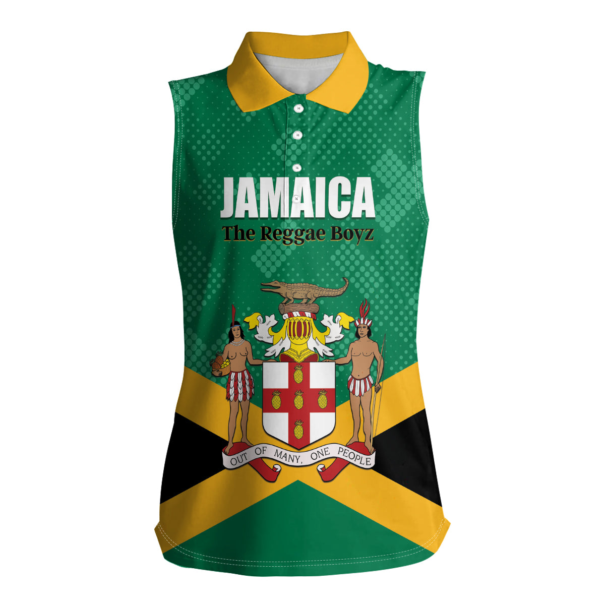 Personalized Jamaica 2024 Women Sleeveless Polo Shirt Jumieka Reggae Boyz