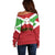 Personalized Burundi Off Shoulder Sweater Coat Of Arms African Pattern - Wonder Print Shop