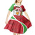 Personalized Burundi Independence Day Kid Short Sleeve Dress Coat Of Arms Bujumbura Flower - Wonder Print Shop