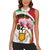 Personalized Burundi Independence Day Women Sleeveless Polo Shirt Coat Of Arms Bujumbura Flower - Wonder Print Shop