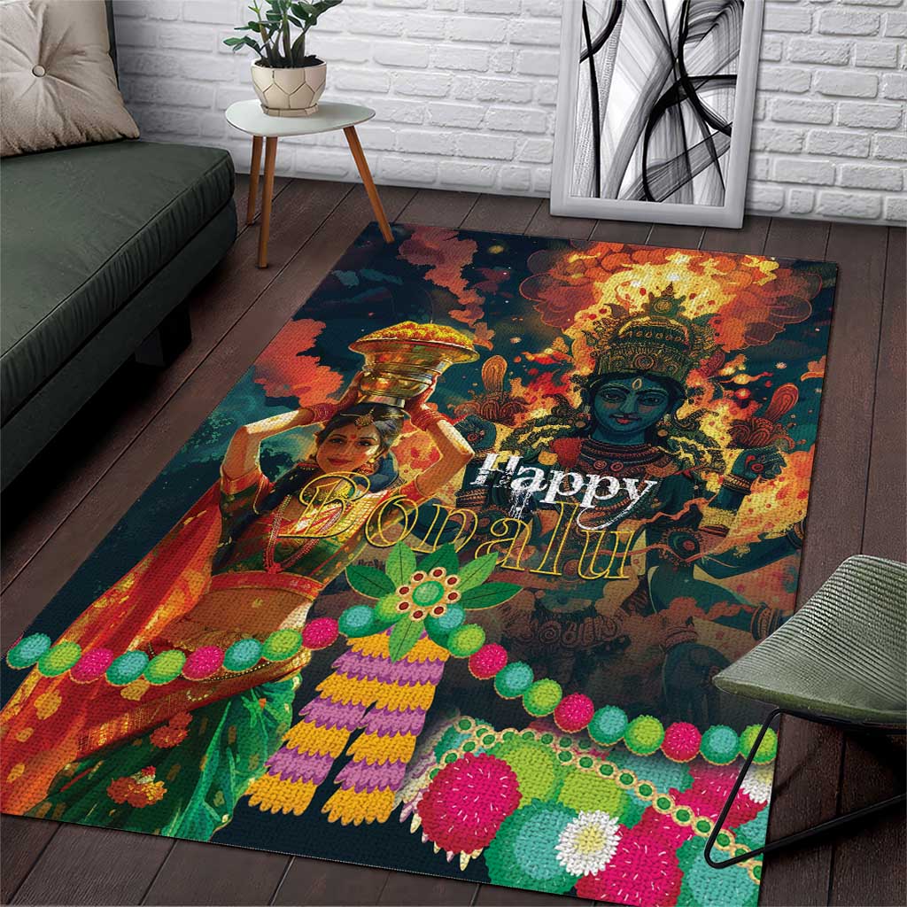 Bonalu Festival 2024 Area Rug Bonam Parikrama - Wonder Print Shop