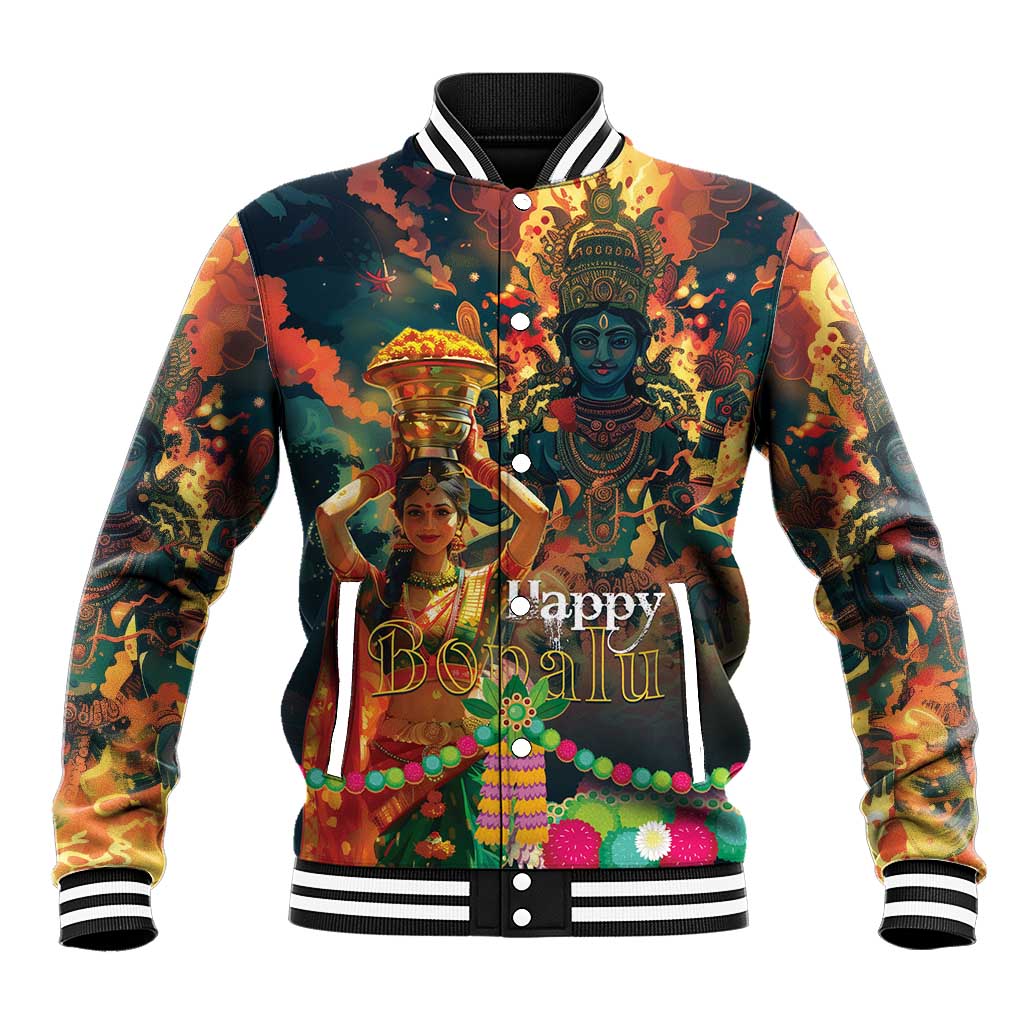 Bonalu Festival 2024 Baseball Jacket Bonam Parikrama - Wonder Print Shop