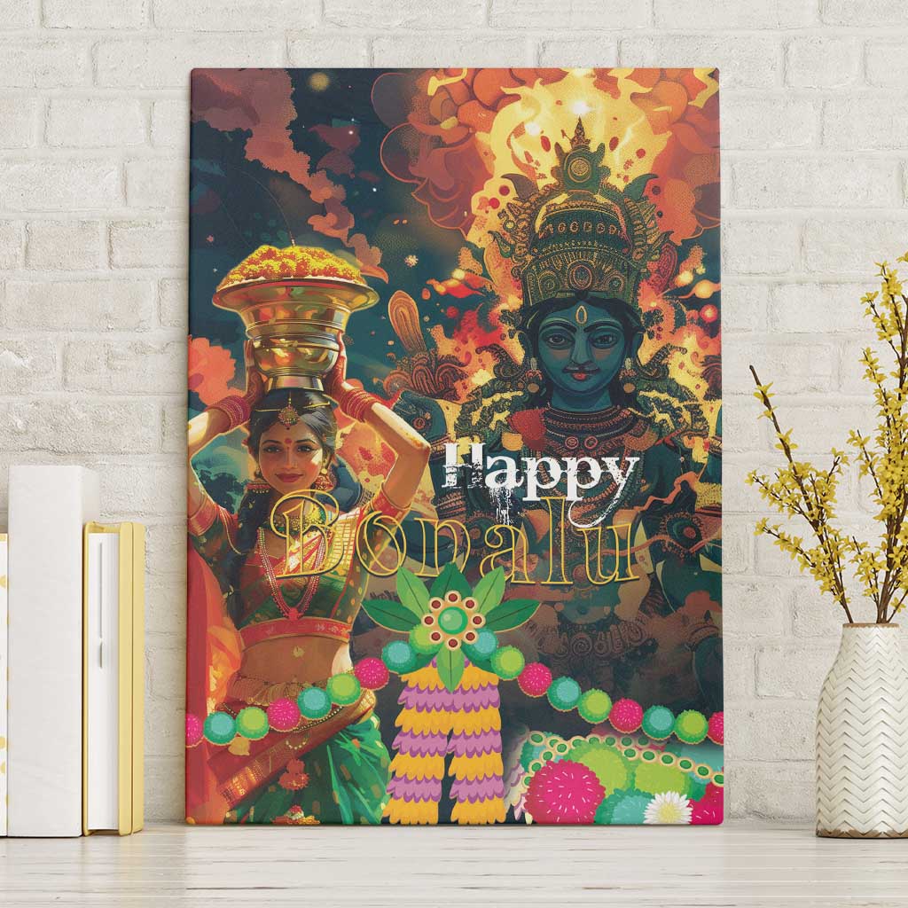 Bonalu Festival 2024 Canvas Wall Art Bonam Parikrama - Wonder Print Shop