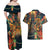 Bonalu Festival 2024 Couples Matching Off Shoulder Maxi Dress and Hawaiian Shirt Bonam Parikrama - Wonder Print Shop