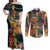 Bonalu Festival 2024 Couples Matching Off Shoulder Maxi Dress and Long Sleeve Button Shirt Bonam Parikrama - Wonder Print Shop