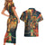 Bonalu Festival 2024 Couples Matching Short Sleeve Bodycon Dress and Hawaiian Shirt Bonam Parikrama - Wonder Print Shop