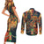 Bonalu Festival 2024 Couples Matching Short Sleeve Bodycon Dress and Long Sleeve Button Shirt Bonam Parikrama - Wonder Print Shop