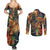 Bonalu Festival 2024 Couples Matching Summer Maxi Dress and Long Sleeve Button Shirt Bonam Parikrama - Wonder Print Shop