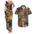 Bonalu Festival 2024 Couples Matching Tank Maxi Dress and Hawaiian Shirt Bonam Parikrama - Wonder Print Shop