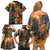 Bonalu Festival 2024 Family Matching Off Shoulder Short Dress and Hawaiian Shirt Bonam Parikrama - Wonder Print Shop