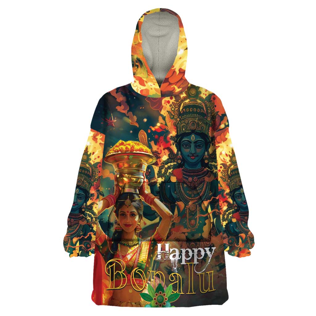 Bonalu Festival 2024 Wearable Blanket Hoodie Bonam Parikrama