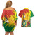 Bolivia Independence Day Couples Matching Off Shoulder Short Dress and Hawaiian Shirt Puliwya Achka Aylluska Mamallaqta - Wonder Print Shop