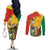 Bolivia Independence Day Couples Matching Off The Shoulder Long Sleeve Dress and Long Sleeve Button Shirt Puliwya Achka Aylluska Mamallaqta